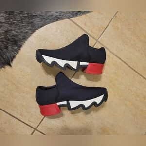 iRi NYC Wes Black and Red Women's Slip-On Shoes